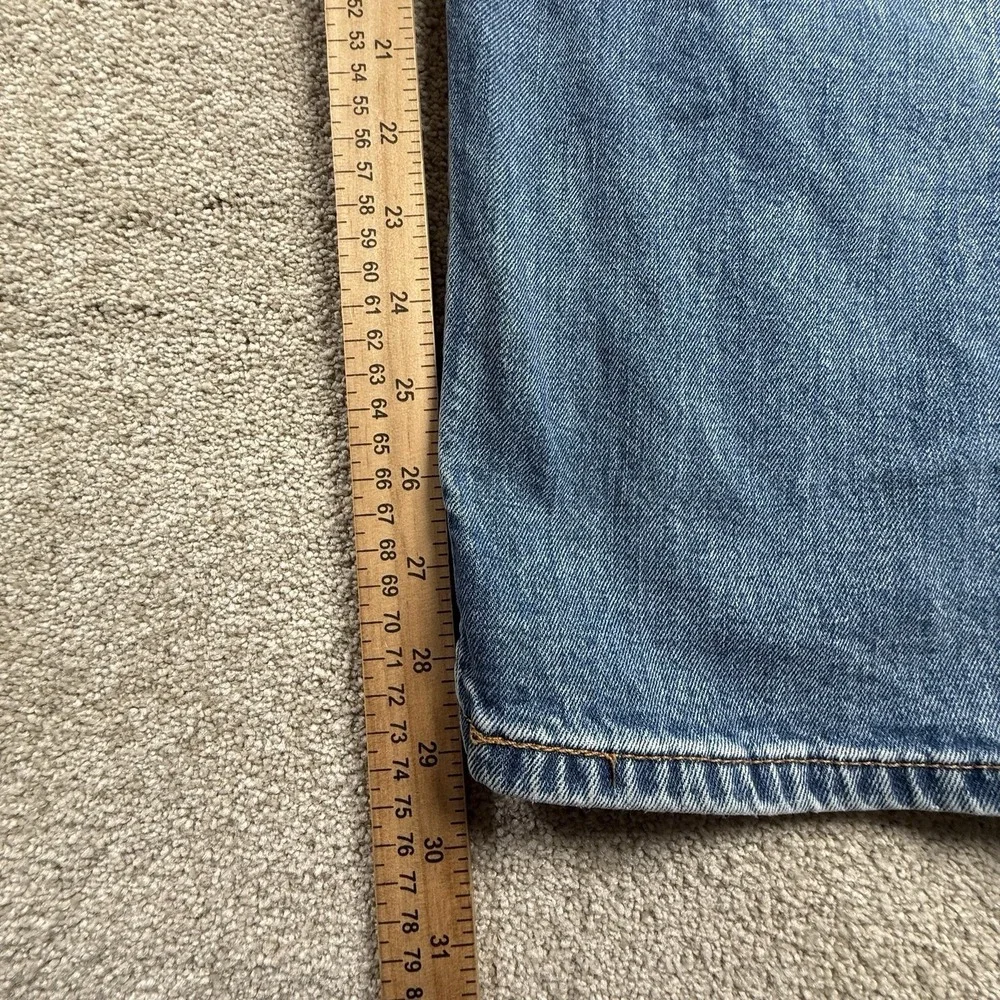 Levi's 505 Jeans Men 38X30 Blue Denim Casual Regular Fit Stone Wash Straight Leg
